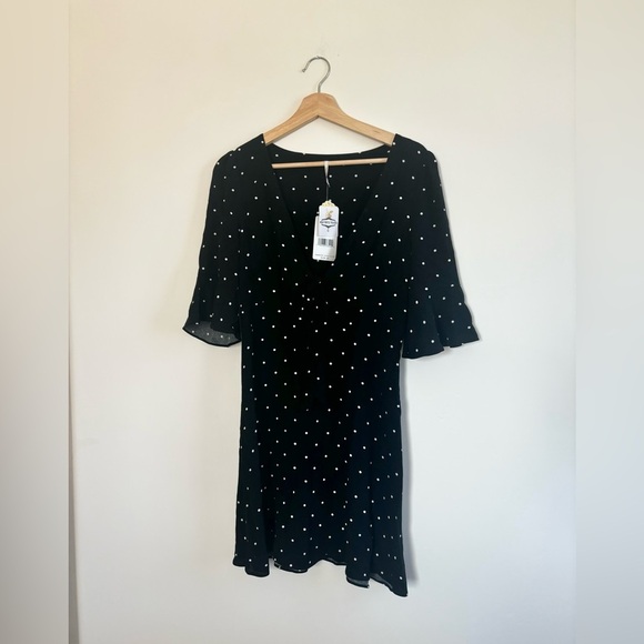 FREE PEOPLE | BNWT All yours black and white polka dot dress | size 2 - Picture 3 of 10